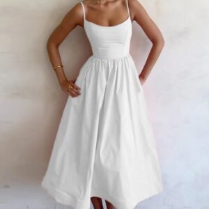 Women's Summer Maxi Long Swing Pleated Sun Dresses Casual