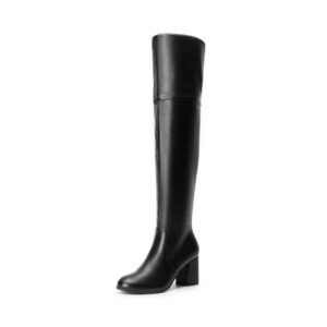 Women's Thigh-High Block Heel Over-the-Knee Boots