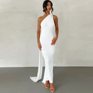 Women Bodycon Sleeveless Open Back Maxi Dress