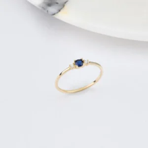 Stackable Blue Sapphire Ring – Timeless Beauty for Every Style